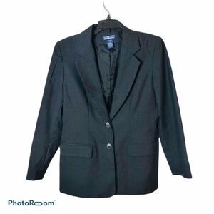 Lands End 100% Wool Gray Blazer 4P Petite Women’s